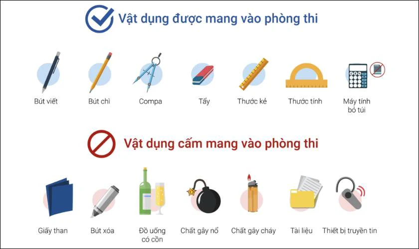 Vật dụng quan trọng cần mang theo khi thi vào lớp 10