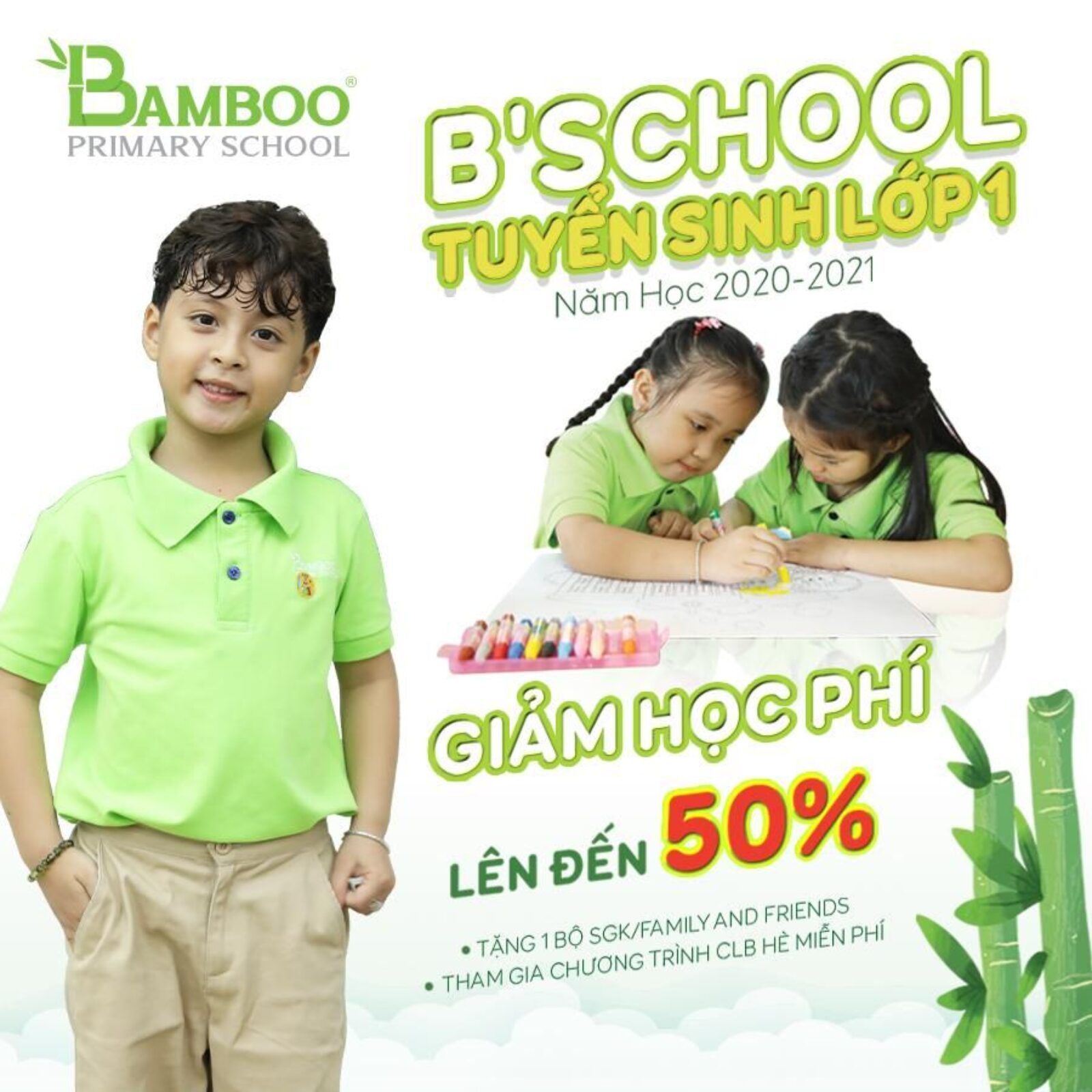 TUYỂN SINH LỚP 1 – ƯU ĐÃI GIẢM ĐẾN 50% HỌC PHÍ