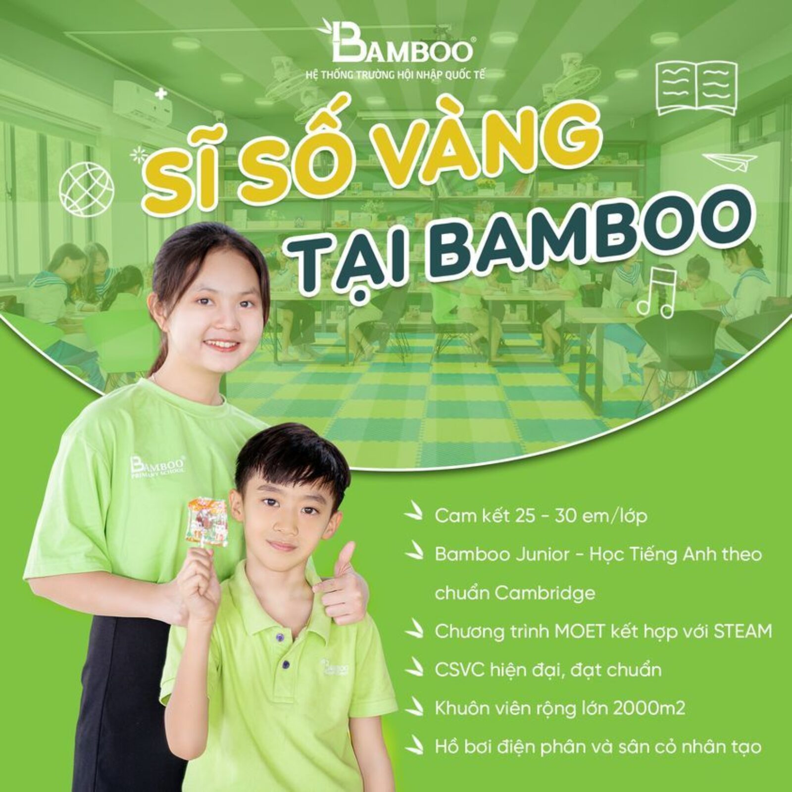 Sĩ số vàng tại Bamboo School