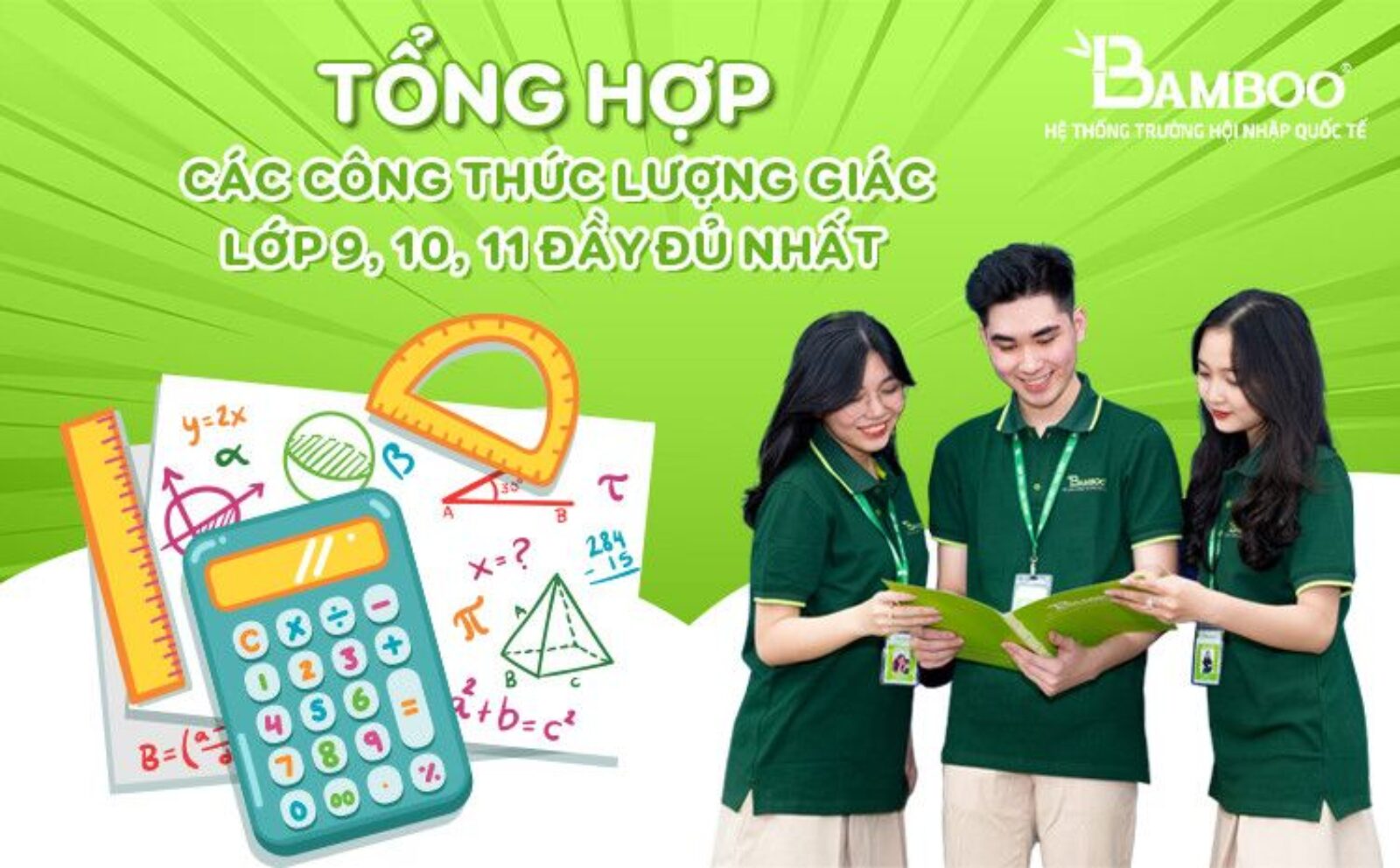 Tổng hợp các công thức lượng giác lớp 9, 10, 11 đầy đủ nhất