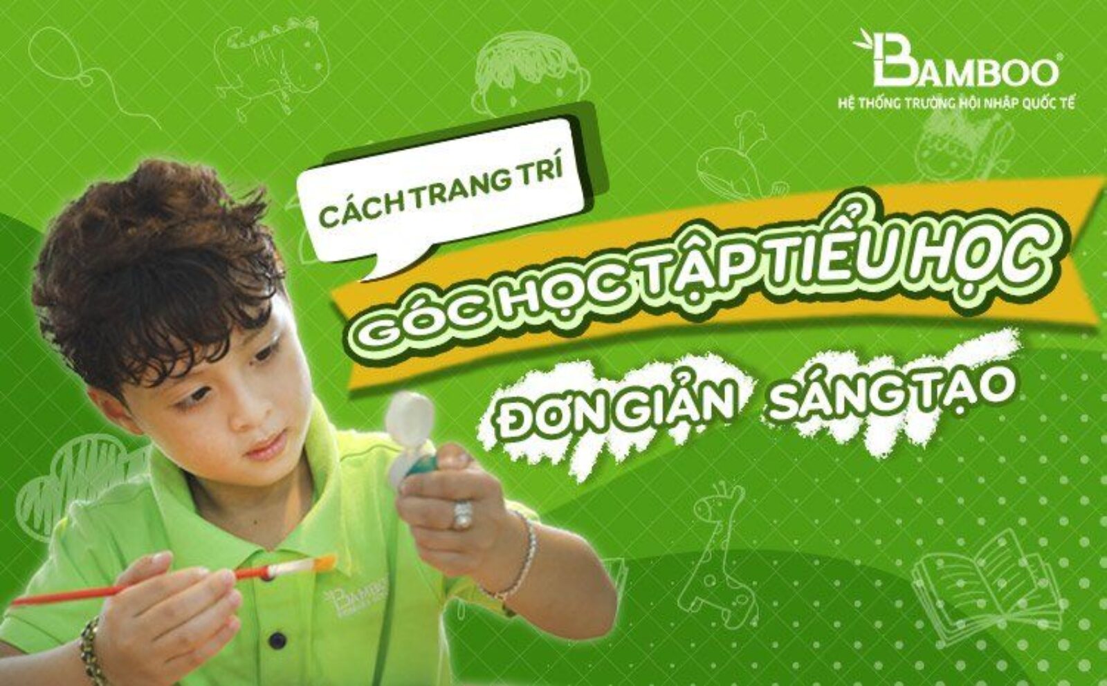 Cách trang trí góc học tập tiểu học đẹp, đơn giản, sáng tạo