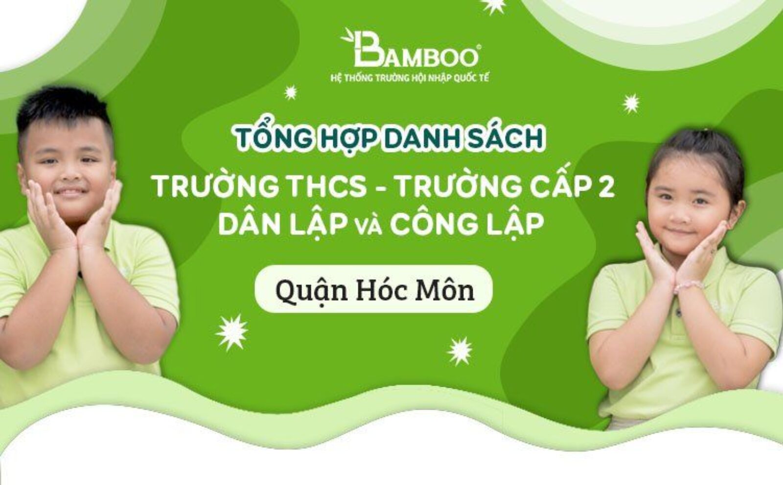 danh sách trường THCS - trường cấp 2 dân lập và công lập quận Hóc Môn