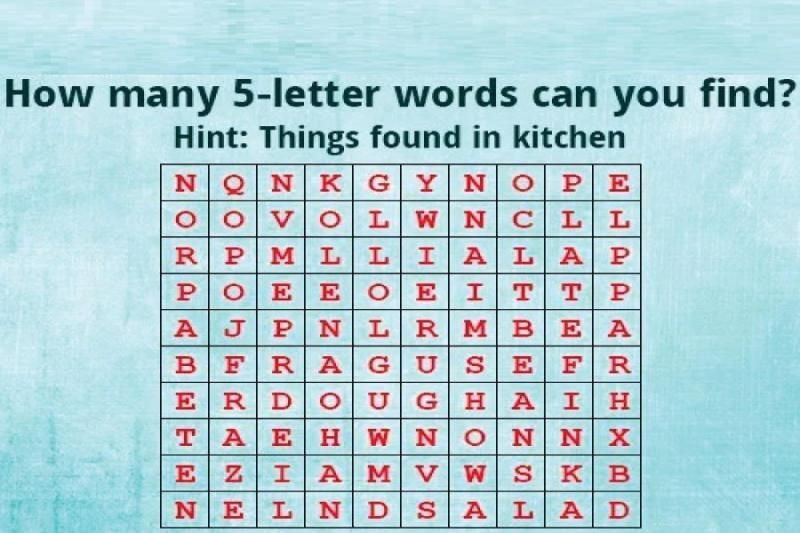 Câu đố IQ số 1. Bạn có thể tìm thấy bao nhiêu từ tiếng anh có 5 chữ cái?