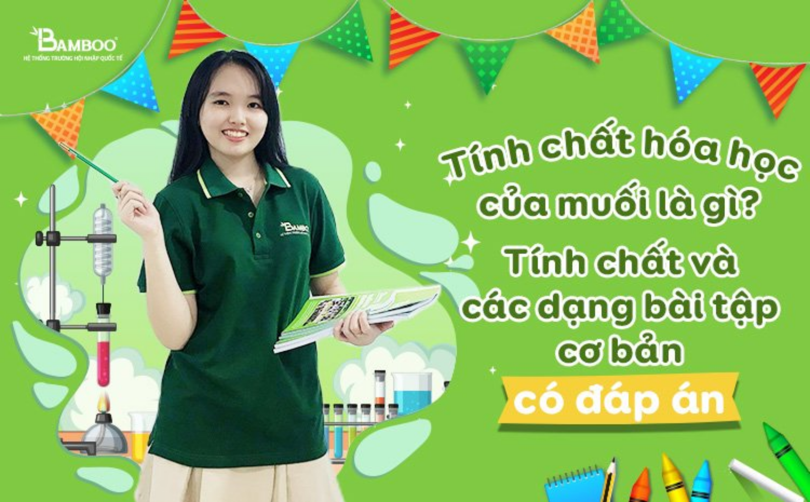 Tổng hợp các tính chất hoá học cơ bản của muối ? Ví dụ minh hoạ và các dạng bài tập cơ bản về tính chất hoá học của muối.