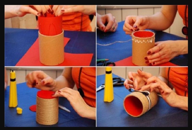 Cách làm đồ dùng học tập bằng lõi giấy vệ sinh