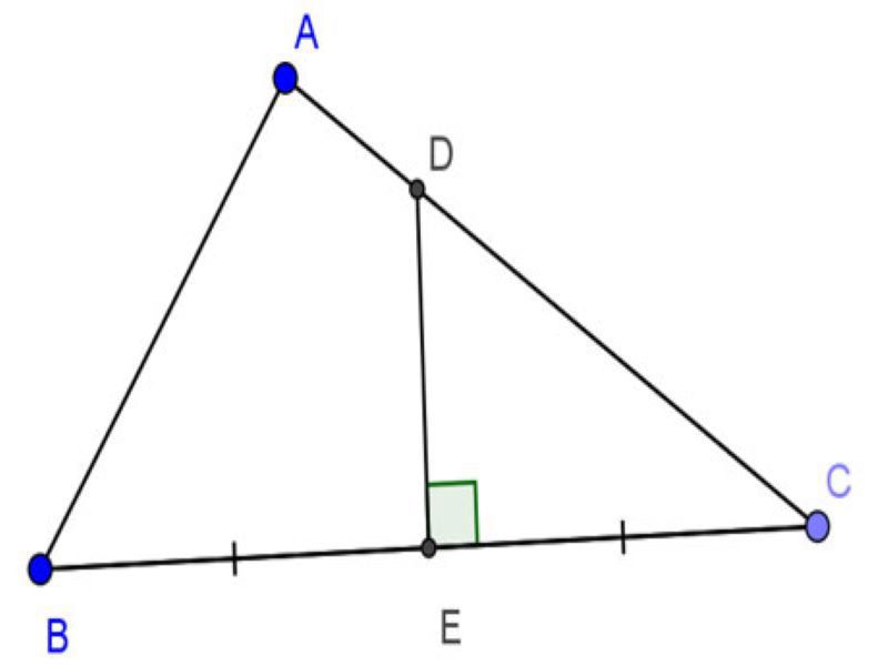 Ví dụ về tính chất chừng lâu năm lối cao vô tam giác