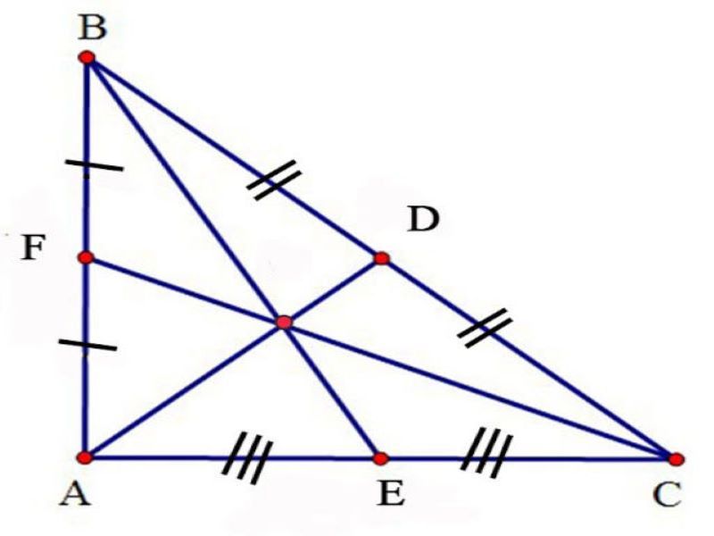 Định nghĩa đàng trung tuyến vô tam giác quánh biệt