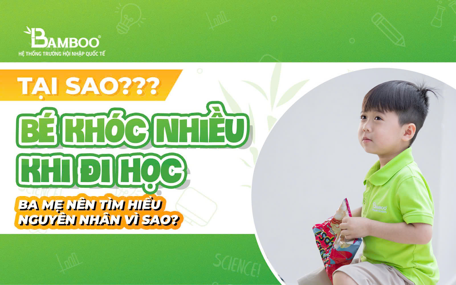 Bé khóc quá nhiều khi đi học