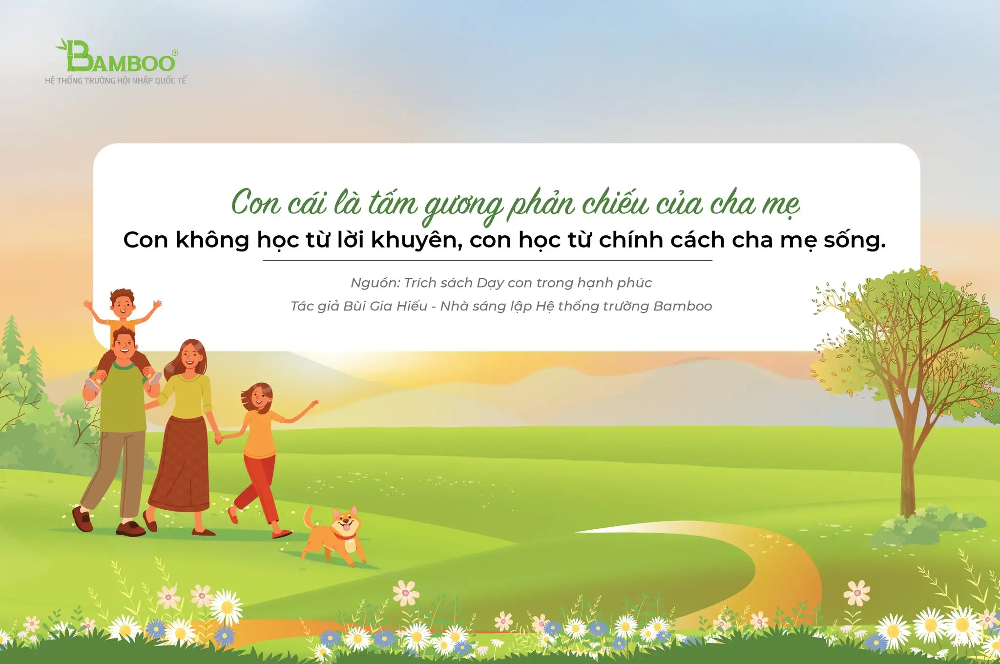 Cha mẹ là nền tảng vững chắc để con học tập và phát triển
