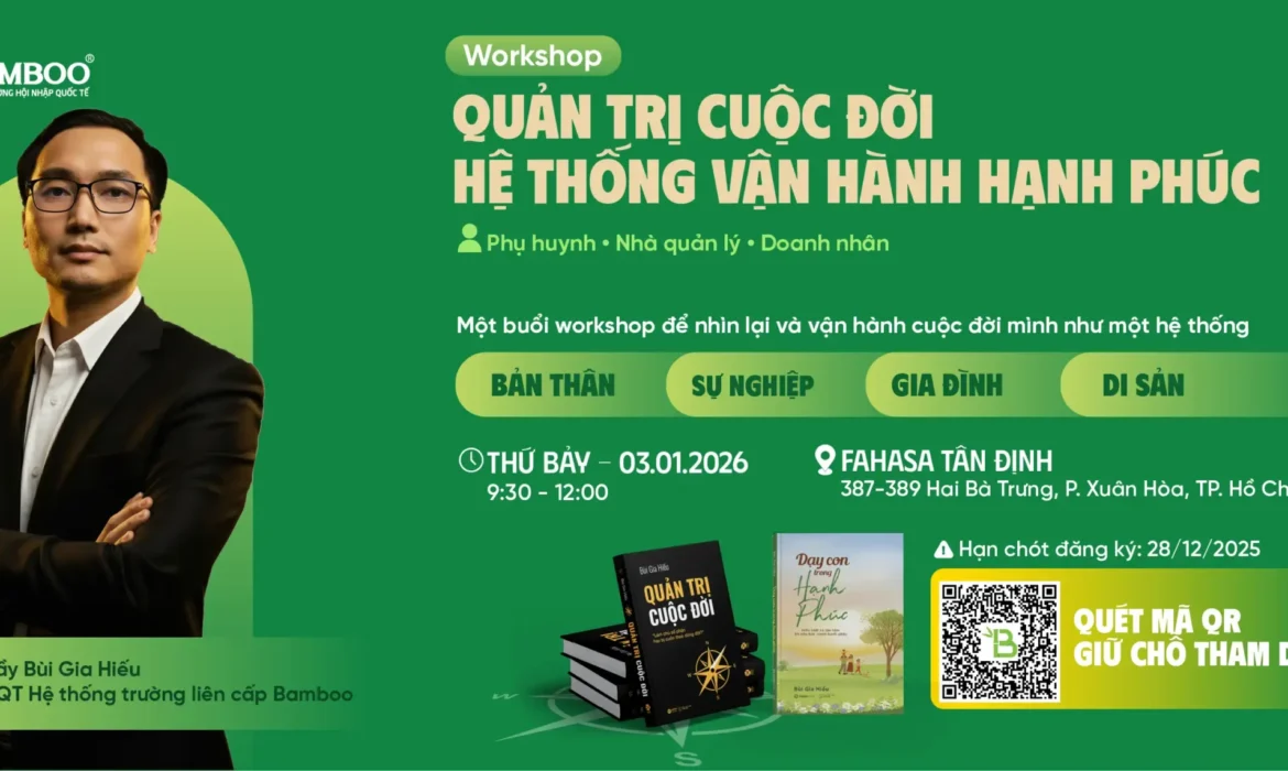 [WORKSHOP] QUẢN TRỊ CUỘC ĐỜI - HỆ THỐNG VẬN HÀNH HẠNH PHÚC
